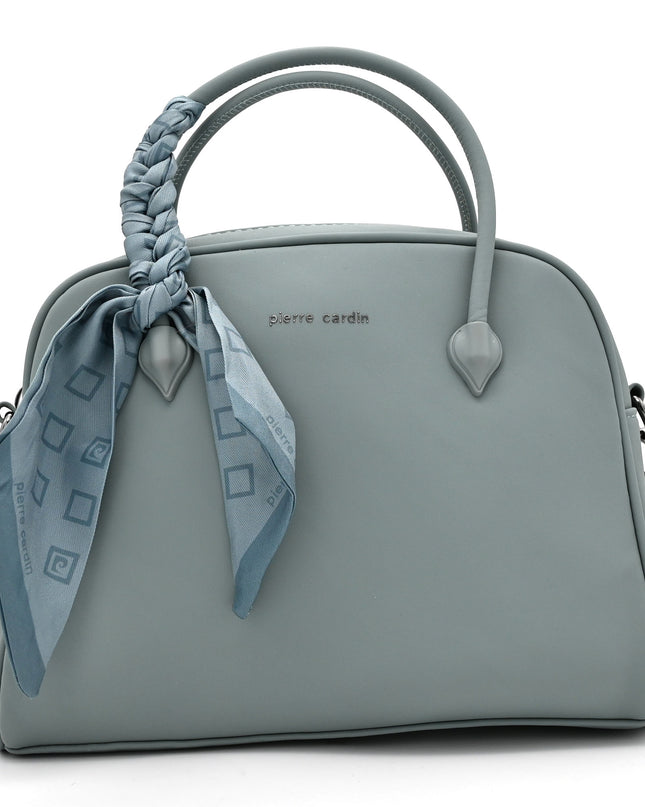 Pierre Cardin Bowler Bag With Scarf Detail